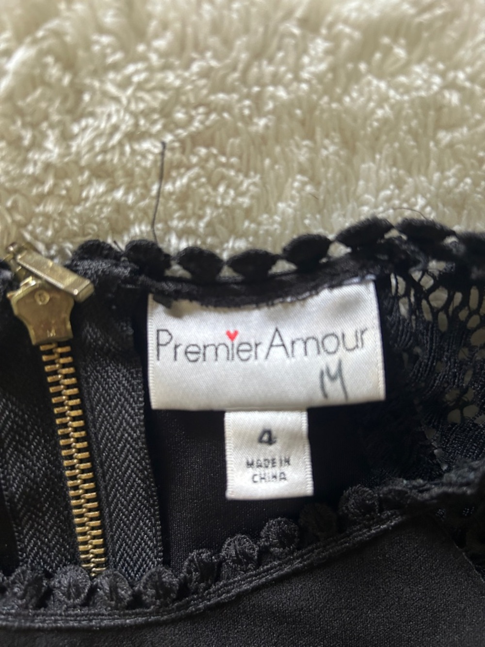 Premier Black Lace Like Sleeve Midi Dress Size 4 - Picture 2 of 4
